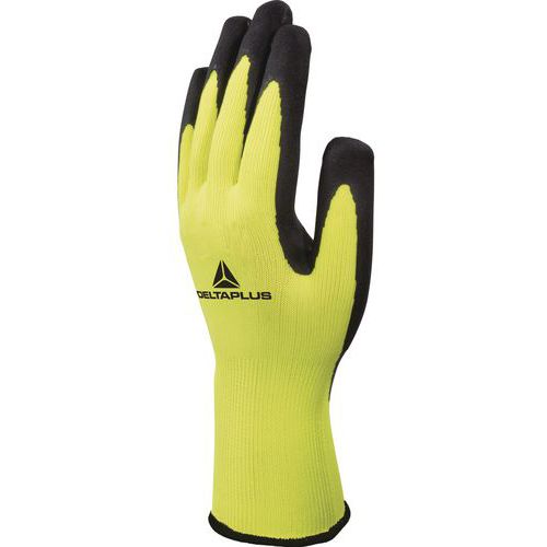 Handschoen gebreid polyester handpalm schuim latex-coating