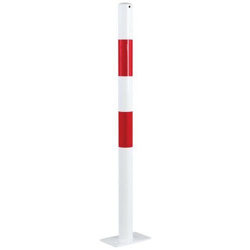 Afzetpaal rond- staal - op voetplaat - 1 m - Zonder oog - Crash Stop Afzetpaal rond- staal - op voetplaat - 1 m - Zonder oog - Crash Stop