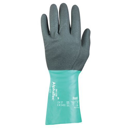 Ergonomische nitrilhandschoenen AlphaTec® 58-128 - Ansell Ergonomische nitrilhandschoenen AlphaTec® 58-128 - Ansell