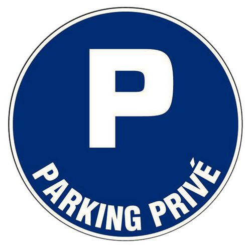 Panneau d'obligation - Parking (rond) - Rigide Panneau d'obligation - Parking (rond) - Rigide