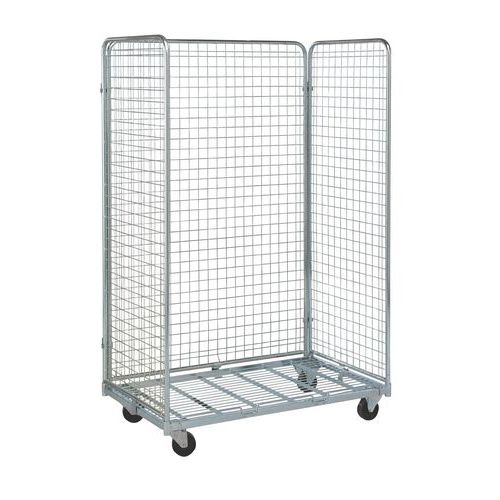 Brede rolcontainer - Basis in verzinkt staal - Draagvermogen 400 kg Brede rolcontainer - Basis in verzinkt staal - Draagvermogen 400 kg