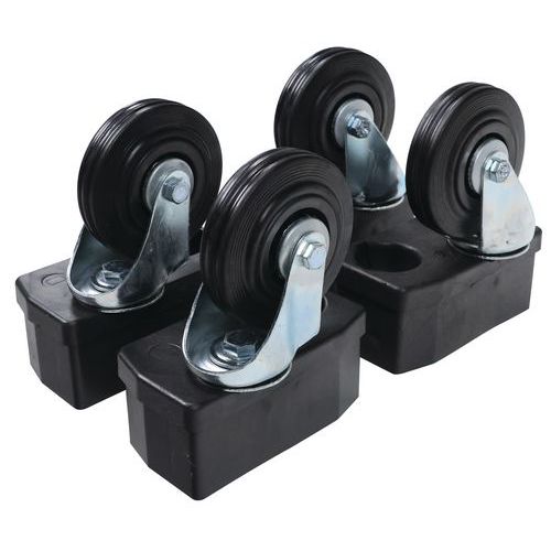Jeu de roulettes pour caisse-palette Euro - Manutan Expert Jeu de roulettes pour caisse-palette Euro - Manutan Expert