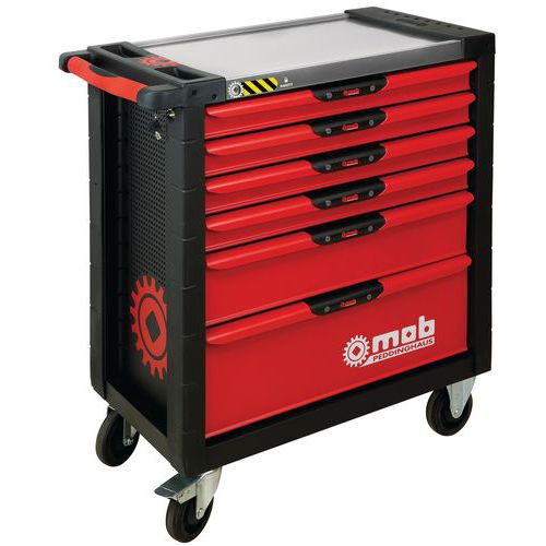 Servante Xliner 4 modules, 6 tiroirs, anti-basculement - Mob Servante Xliner 4 modules, 6 tiroirs, anti-basculement - Mob