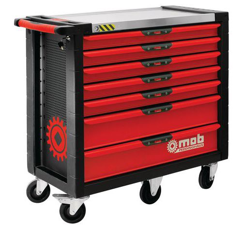 Servante Xliner 5 modules, 7 tiroirs, anti-basculement - Mob Servante Xliner 5 modules, 7 tiroirs, anti-basculement - Mob