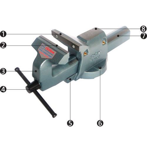 Etau d'établi 100 mm fixe