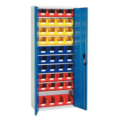 Standaard kast met magazijnbakken Kangourou - Middel - Dichte deuren
