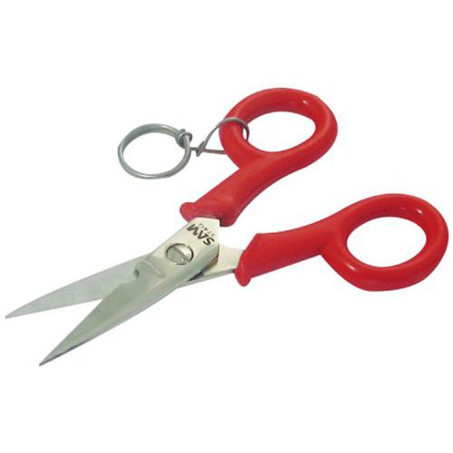 Ciseaux electricien branches surmoulees avec clip inox fme Ciseaux electricien branches surmoulees avec clip inox fme