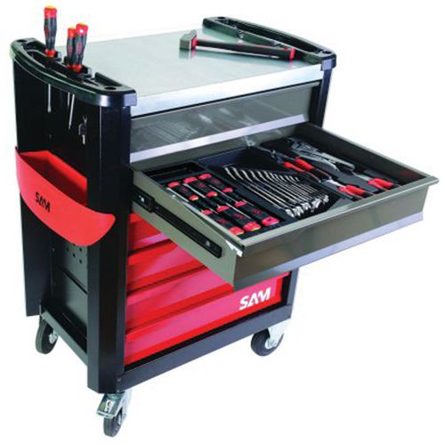 Gereedschapswagen SERVI-630N 119 tools voor onderhoud gebouw Gereedschapswagen SERVI-630N 119 tools voor onderhoud gebouw