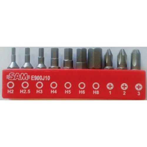 Jeu 10 embouts vissage pour materiaux durs phillips - hexag. Jeu 10 embouts vissage pour materiaux durs phillips - hexag.