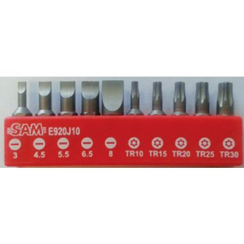 Schroevendraaierbitset sleuf en Resistorx 10 delig - SAM Outillage Schroevendraaierbitset sleuf en Resistorx 10 delig - SAM Outillage
