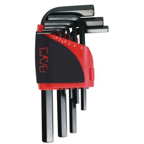 Inbussleutel kort Resistorx 1.5 tot 10 + houder 9 delig Inbussleutel kort Resistorx 1.5 tot 10 + houder 9 delig