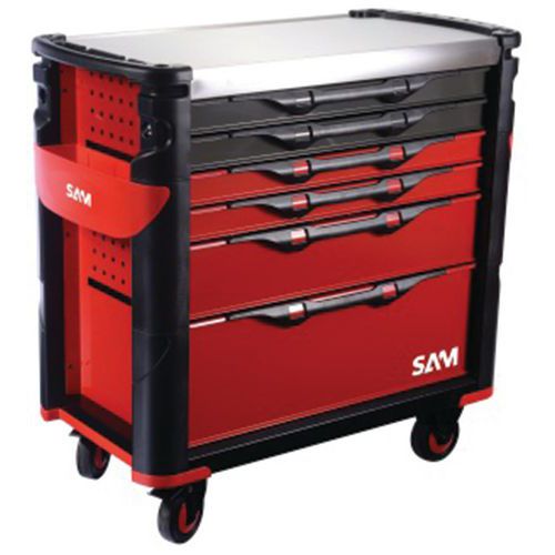 Gereedschapswagen extra breed met 14 module 6 laden 202 delig