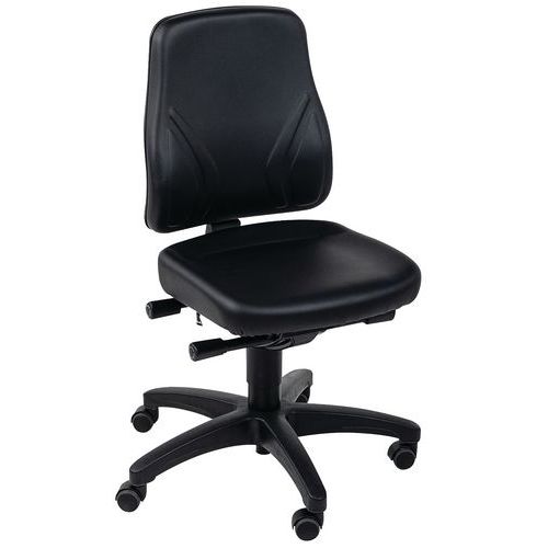 Lage ergonomische werkplaatsstoel op wielen - Manutan Expert Lage ergonomische werkplaatsstoel op wielen - Manutan Expert