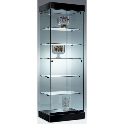 Vitrine avec éclairage LED et miroir pour modèles réduits de