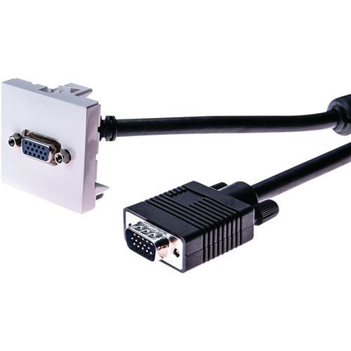 Wand aansluitpaneel 45 x 45 met haakse VGA-kabel - 5 m Wand aansluitpaneel 45 x 45 met haakse VGA-kabel - 5 m