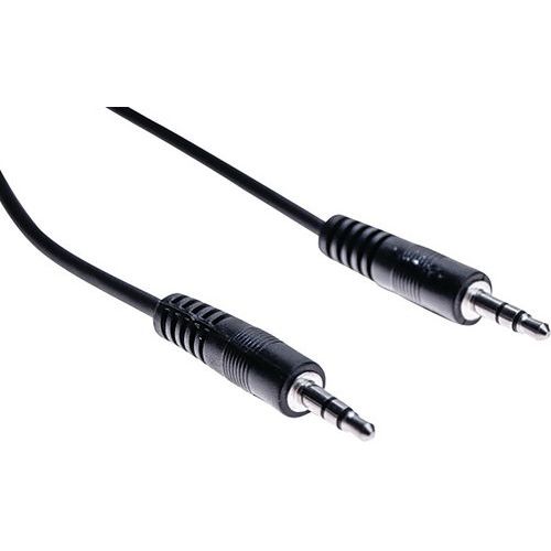 Cordon stéreo jack 3.5 mm noir - 5 m Cordon stéreo jack 3.5 mm noir - 5 m