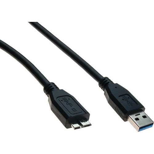 USB 3.0-kabel type A en micro B zwart - 1,8 m USB 3.0-kabel type A en micro B zwart - 1,8 m