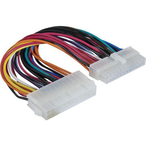 Rallonge d'alimentation carte mère ATX 24 broches - 20 cm Rallonge d'alimentation carte mère ATX 24 broches - 20 cm