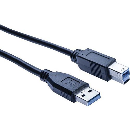 Cordon USB 3.0 type A et B noir - 5,0 m Cordon USB 3.0 type A et B noir - 5,0 m