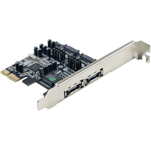 Kaart SATA II PCI-Express 2 kanalen 4 int./ext. poorten Kaart SATA II PCI-Express 2 kanalen 4 int./ext. poorten
