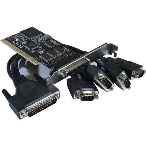 Carte PCI 4 p.serie DB9+1 p.parallèle Std+Low Profile DEXLAN Carte PCI 4 p.serie DB9+1 p.parallèle Std+Low Profile DEXLAN