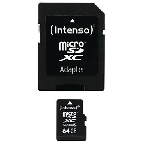 Carte MicroSDXC Class 10 - 64Go INTENSO Carte MicroSDXC Class 10 - 64Go INTENSO