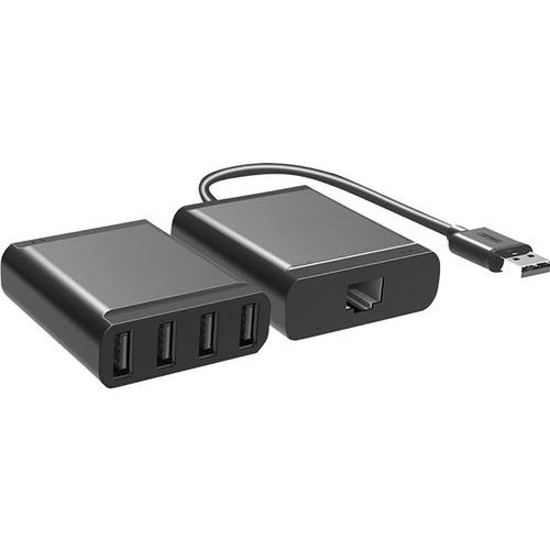 Verlenger USB 2.0 naar Cat.5 60 m met 4-poorts hub Verlenger USB 2.0 naar Cat.5 60 m met 4-poorts hub