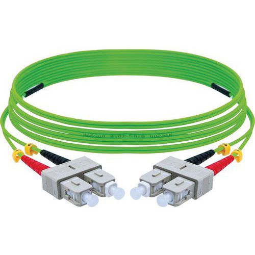 Jarretière duplex 2.0 mm OM5 SC-UPC/SC-UPC vert - 1 m Jarretière duplex 2.0 mm OM5 SC-UPC/SC-UPC vert - 1 m
