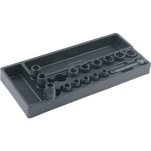 Module abs 15 douilles chocs 1/2'' de 10 a 24 mm Module abs 15 douilles chocs 1/2'' de 10 a 24 mm