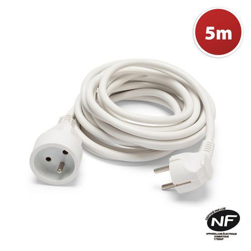 Prolongateur 5 mètres, 16A H05VV-F3G1.5MM2 - Velamp Prolongateur 5 mètres, 16A H05VV-F3G1.5MM2 - Velamp