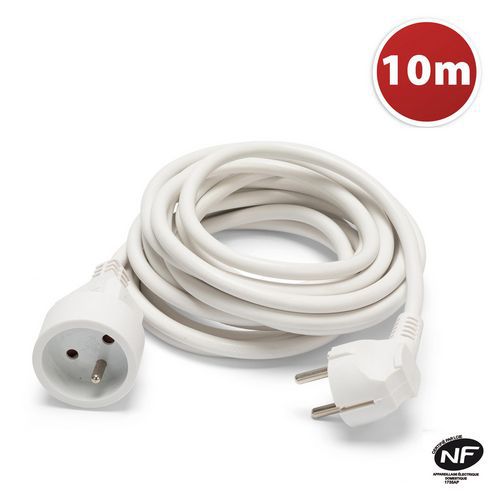 Prolongateur 10 mètres, 16A H05VV-F3G1.5MM2 - Velamp Prolongateur 10 mètres, 16A H05VV-F3G1.5MM2 - Velamp