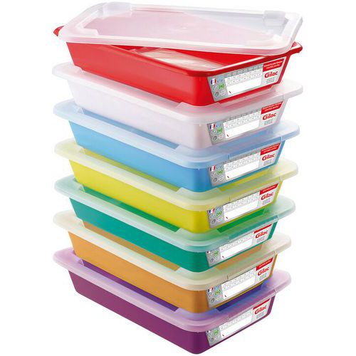 Bacs de couleur pour plats témoins - Lot de 7 - Matfer Bacs de couleur pour plats témoins - Lot de 7 - Matfer