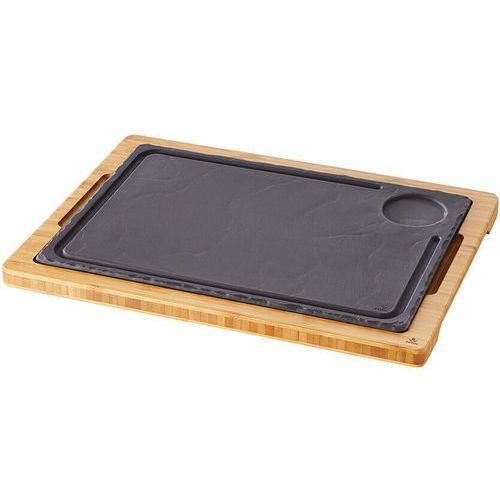 Ondezetter Basalt van bamboe voor steakbord - In Situ