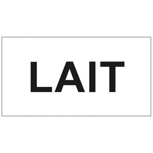 Étiquette adhésive inscription Lait - Lot de 10 - In Situ Étiquette adhésive inscription Lait - Lot de 10 - In Situ