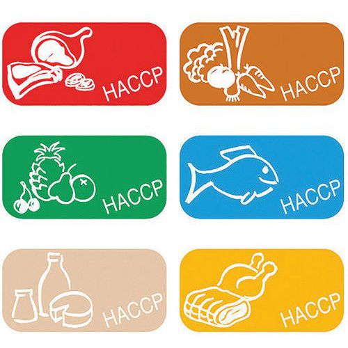 Etikettenvel HACCP - Set van 10 - Matfer Etikettenvel HACCP - Set van 10 - Matfer
