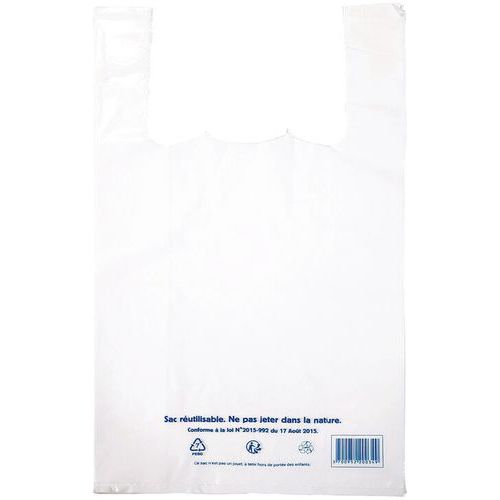 Sacs cabas en polypropylène - Lot de 400 - Matfer Flo Sacs cabas en polypropylène - Lot de 400 - Matfer Flo