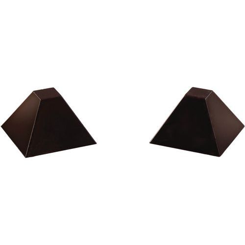 Plaque chocolat de 28 empreintes pyramides carrés - Matfer