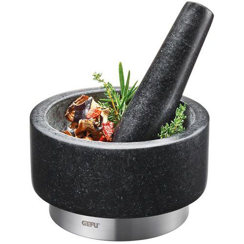 Vijzel met stamper - Steen - Matfer Vijzel met stamper - Steen - Matfer