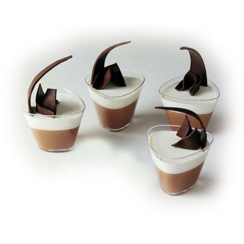 Glas driehoekig voor voorgerecht en dessert - Set van 100 - Matfer Flo Glas driehoekig voor voorgerecht en dessert - Set van 100 - Matfer Flo