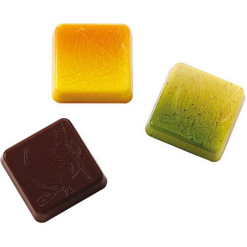 Plaque chocolat pour 18 napolitains cacao - Matfer