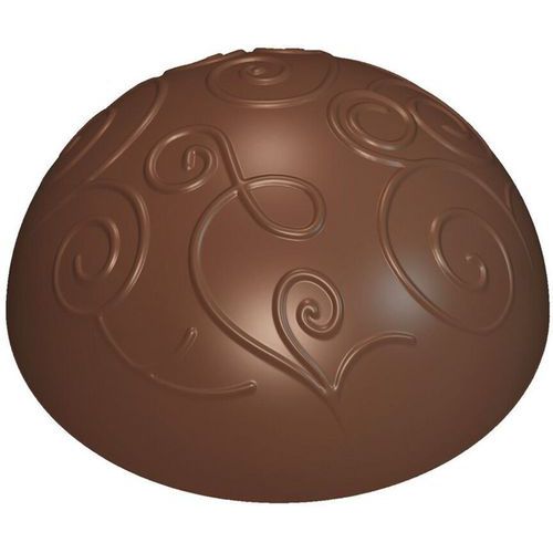 Chocoladeplaat voor 28 koepels met arabesk motief - Matfer Chocoladeplaat voor 28 koepels met arabesk motief - Matfer