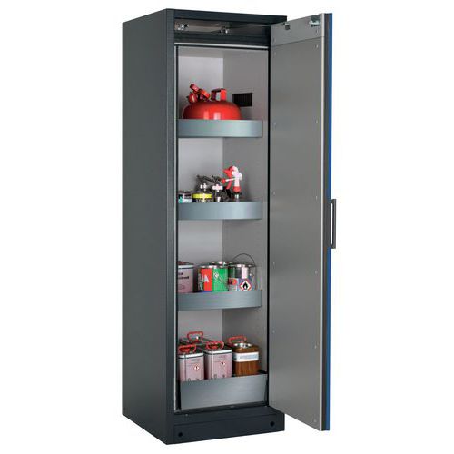 Veiligheidskast Q-CLASSIC-90 Q90.195.060 grijs/blauw_Asecos, Totale hoogte: 1947 mm, Totale breedte: 864 mm