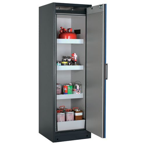 Veiligheidskast Q-CLASSIC-90 Q90.195.060 grijs/blauw_Asecos, Totale hoogte: 1947 mm, Totale breedte: 864 mm