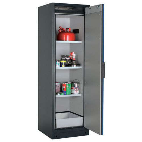 Veiligheidskast Q-CLASSIC-90 Q90.195.060 grijs/blauw_Asecos, Totale hoogte: 1953 mm, Totale breedte: 599 mm