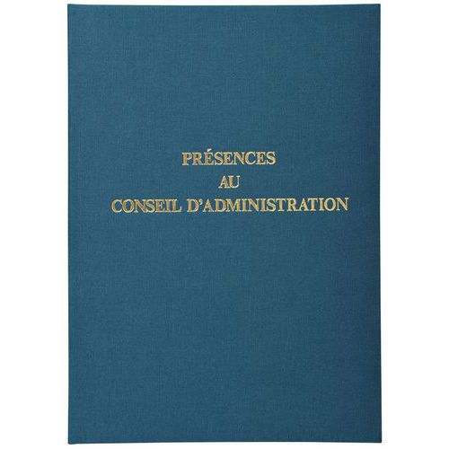 Aanwezigheden raad van bestuur 100 pagina Register 29.7x21cm Exacompta Aanwezigheden raad van bestuur 100 pagina Register 29.7x21cm Exacompta