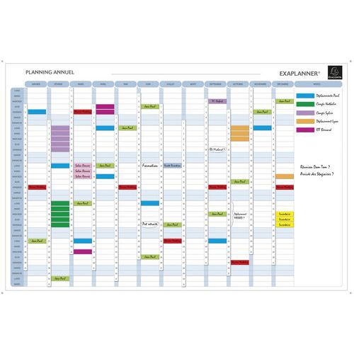 Magnetische jaarplanning - Franse tekst Exacompta Magnetische jaarplanning - Franse tekst Exacompta