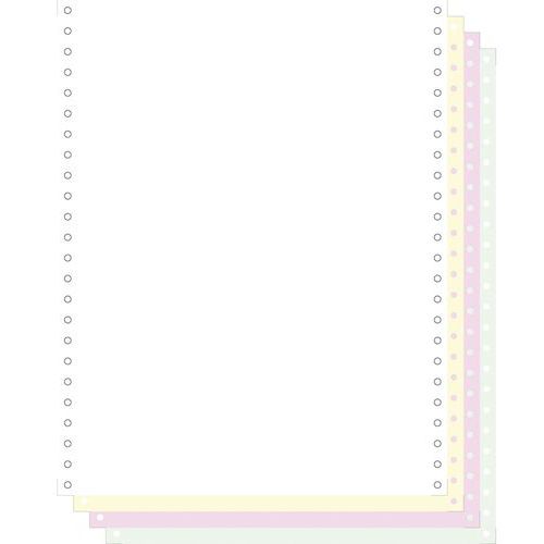 Feuilles listing autocop. blanc/jaune/rose/vert 4plis bande détachable Feuilles listing autocop. blanc/jaune/rose/vert 4plis bande détachable