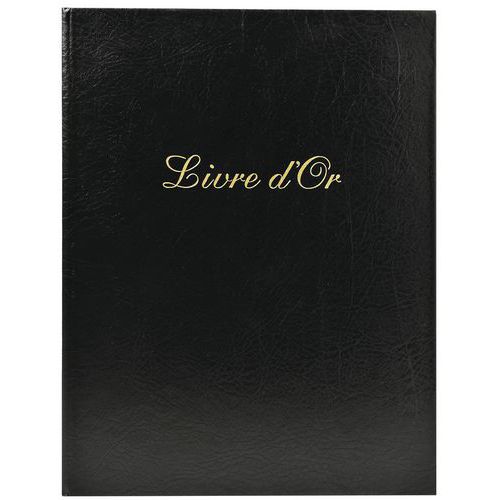 Exacompta Gastenboek Balacron Kaft Met Opschrift Livre D'Or 27x22cm Verticaal