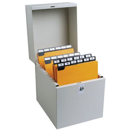 Boîte à fiches Metalib - Classement verticale - 148x105mm à 150x105mm Boîte à fiches Metalib - Classement verticale - 148x105mm à 150x105mm