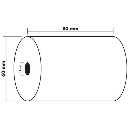 Rol voor weegschaal - 1 laags thermisch 55g/m2 Exacompta Rol voor weegschaal - 1 laags thermisch 55g/m2 Exacompta